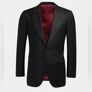 SuitSupply Vitale Barberis 40L Lazio Tuxedo Wool Silk Slim Fit Blazer Sport Coat
